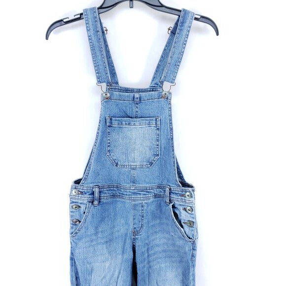 Vanilla Star Fashion Bib Overalls Women's Size Small Destroyed Stretch - Picture 3 of 10